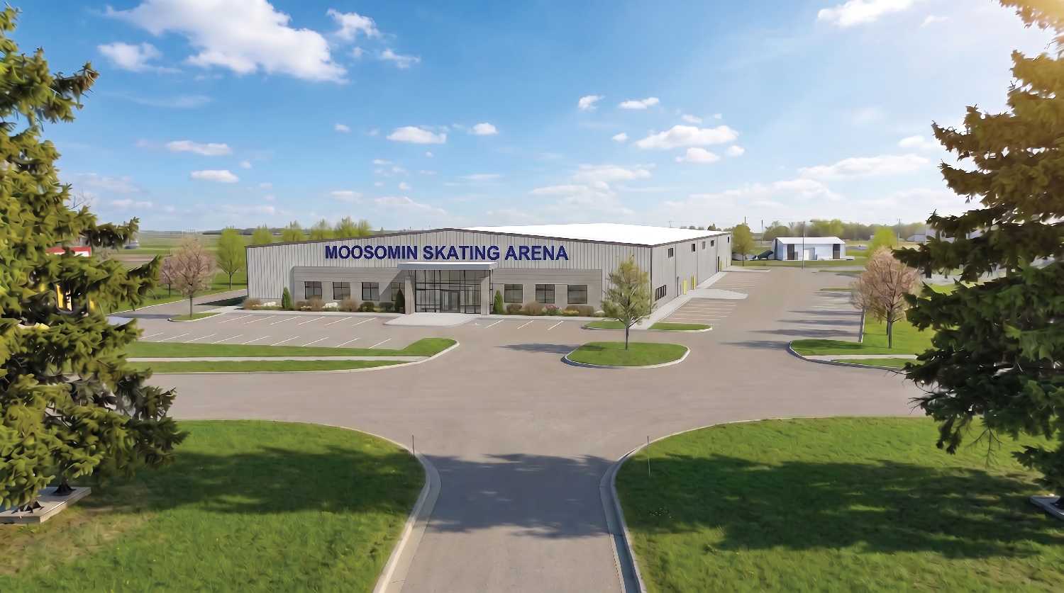 A rendering of the new rink being built in Moosomin. Builders will be breaking ground on the new facility this summer.